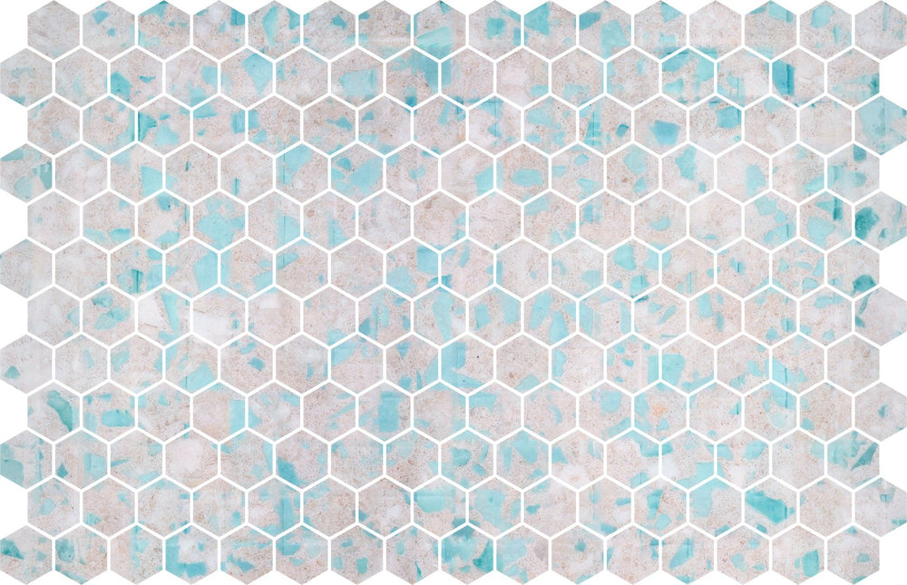 Round Terazzo Turquoise Blush  ROUND VOGUE